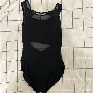 Women’s Open Back Mesh Panel Leotard
